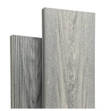 Террасная доска Bruggan Мультиколор 140х19х3000 Серый (Grey) Полнотелая