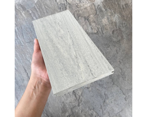 Террасная доска Bruggan Мультиколор 140х19х3000 Белый дым (Smoke White) Полнотелая