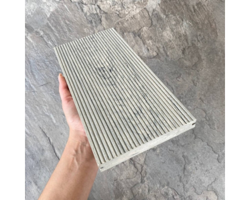 Террасная доска Bruggan Мультиколор 140х19х3000 Белый дым (Smoke White) Полнотелая