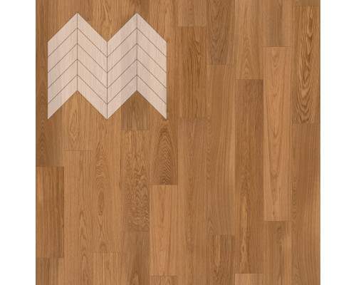 Паркет Елка Французская Lab Arte Chevron Дуб Рустик Солид лак 600/475х125х14/3/45°
