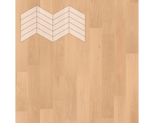 Паркет Елка Французская Lab Arte Chevron Дуб Селект Шёлк лак 400/348х90х14/3/60°
