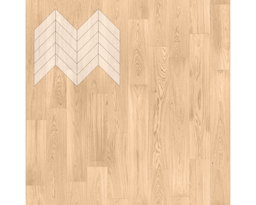 Паркет Елка Французская Lab Arte Chevron Дуб Натур Блонд лак 600/475х125х14/3/45°
