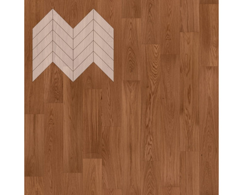 Паркет Елка Французская Lab Arte Chevron Дуб Рустик Хани лак 600/475х125х14/3/45°
