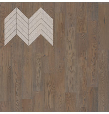 Паркет Елка Французская Lab Arte Chevron Дуб Натур Грис лак 600/490х110х14/3/45°
