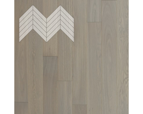 Паркет Елка Французская Lab Arte Chevron Дуб Селект Concrete лак 600/510х90х14/3/45°
