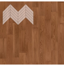 Паркет Елка Французская Lab Arte Chevron Дуб Селект Хани лак 600/510х90х14/3/45°
