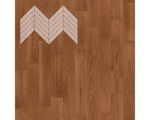 Паркет Елка Французская Lab Arte Chevron Дуб Селект Хани лак 600/510х90х14/3/45°
