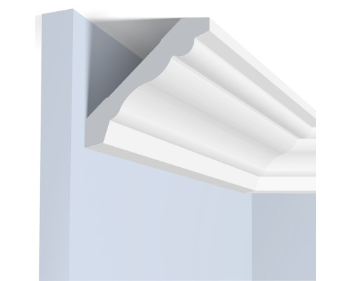 Потолочный плинтус под покраску Hiwood A1011 2000×77,8×77,8