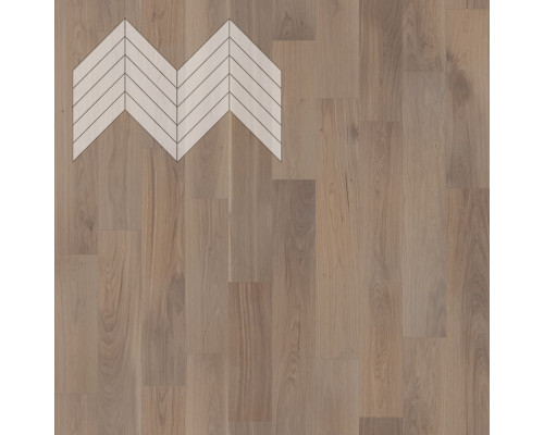 Паркет Елка Французская Lab Arte Chevron Дуб Селект Беж лак 600/510х90х14/3/45°