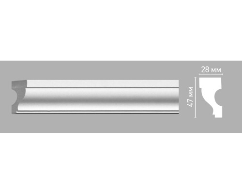 Молдинг гладкий DECOMASTER 97198 (47х28х2400мм)
