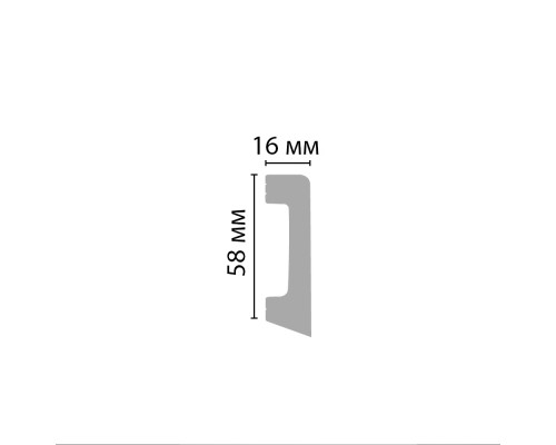 Плинтус напольный DECOMASTER D234-82 DM 58х16х2400 мм D234-82 DM