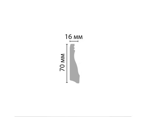 Плинтус напольный Decomaster D193 ДМ 70х16х2000 мм D193 ДМ