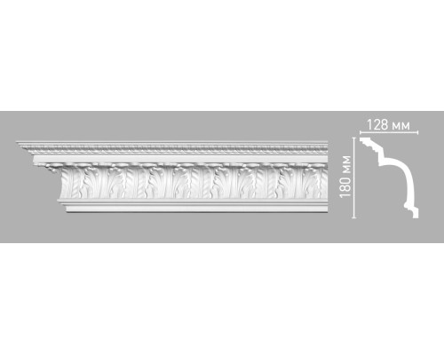 Плинтус потолочный с рисунком DECOMASTER 95097 (180х128х2400мм)
