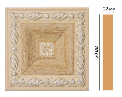 Вставка декоративная Decomaster D208-11 120x120x22 мм D208-11