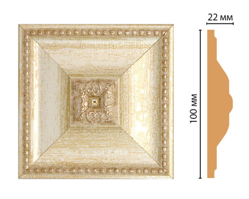 Вставка декоративная Decomaster D209-281 100x100x22 мм D209-281