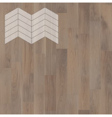 Паркет Елка Французская Lab Arte Chevron Дуб Селект Беж лак 400/337х110х14/3/60°