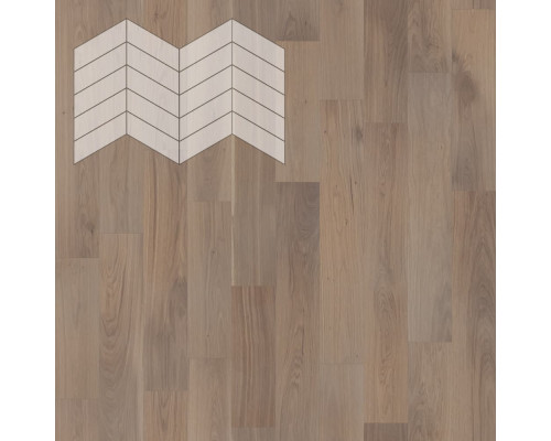 Паркет Елка Французская Lab Arte Chevron Дуб Селект Беж лак 400/337х110х14/3/60°