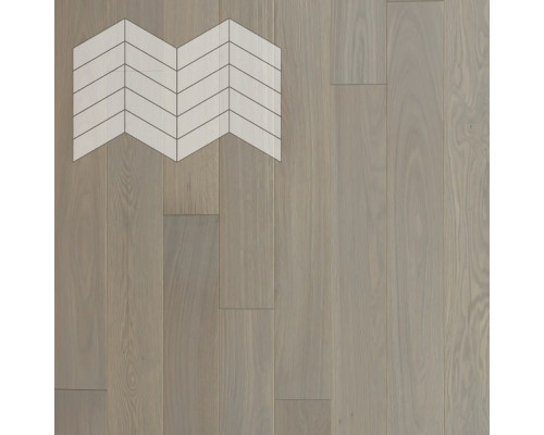 Паркет Елка Французская Lab Arte Chevron Дуб Натур Concrete лак 400/337х110х14/3/60°
