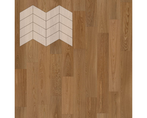 Паркет Елка Французская Lab Arte Chevron Дуб Селект Гридж лак 400/313х150х14/3/60°

