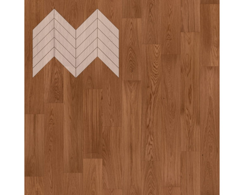 Паркет Елка Французская Lab Arte Chevron Дуб Селект Хани лак 600/490х110х14/3/45°
