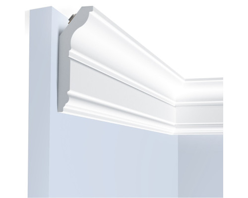 Потолочный плинтус под покраску Hiwood L1902S с подсветкой 2000×27×80