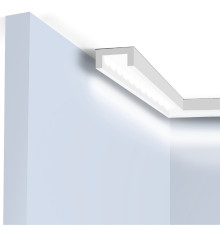 Потолочный плинтус под покраску Hiwood LB20 с подсветкой 2000×20×10