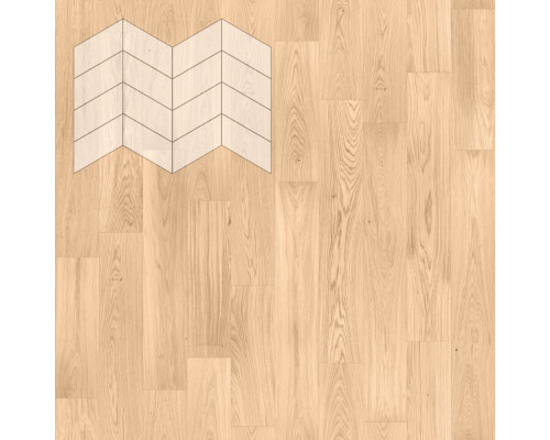 Паркет Елка Французская Lab Arte Chevron Дуб Селект Блонд лак 400/313х150х14/3/60°
