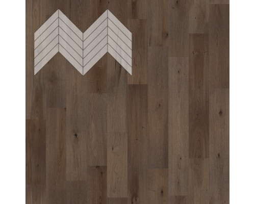 Паркет Елка Французская Lab Arte Chevron Дуб Натур Кайт лак 600/510х90х14/3/45°

