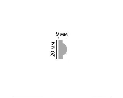Молдинг гладкий DECOMASTER 97202F гибкий (2092400мм)
