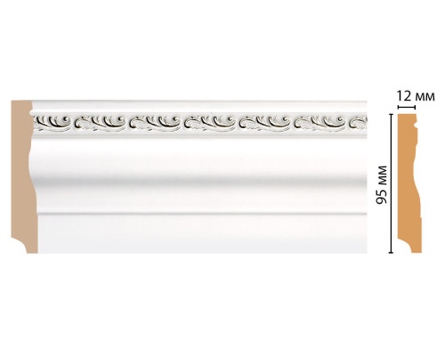 Плинтус напольный DECOMASTER 153-60 ДМ 95х12х2400 мм MAS45074