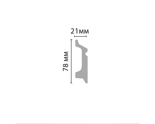 Плинтус напольный DECOMASTER D122-1070 ДМ 78х21х2400 мм D122-1070 ДМ