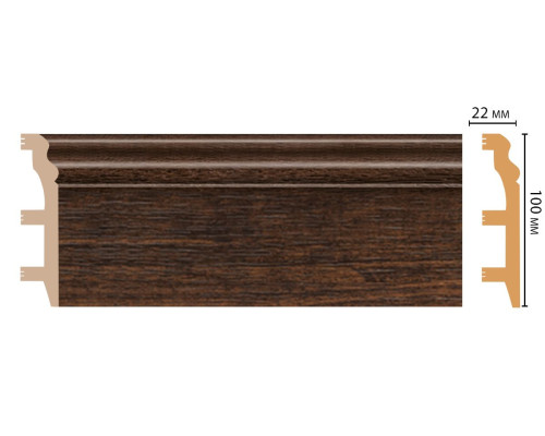 Плинтус напольный DECOMASTER D232 100 х 22 х 2400 мм D232-966 ДМ