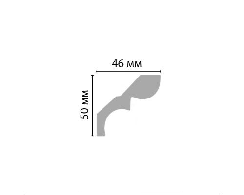 Плинтус потолочный гладкий DECOMASTER 96669 (50х46х2400мм)
