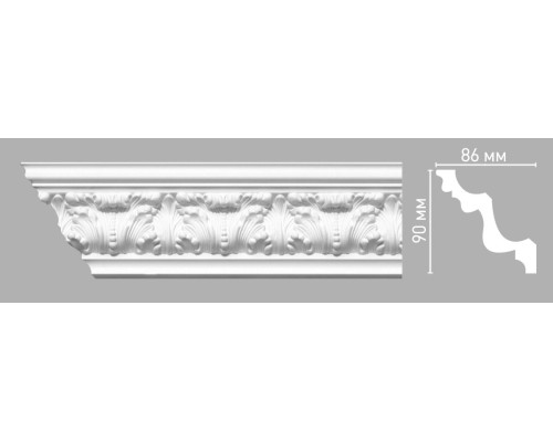 Плинтус потолочный с рисунком DECOMASTER 95027 90х86х2400 мм 95027