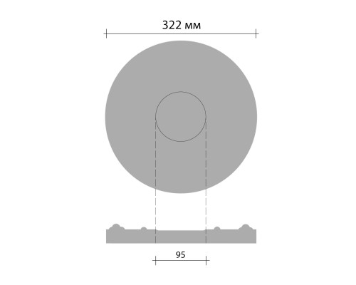 Розетка потолочная DECOMASTER 80203/10 диаметр 322 мм 80203/10