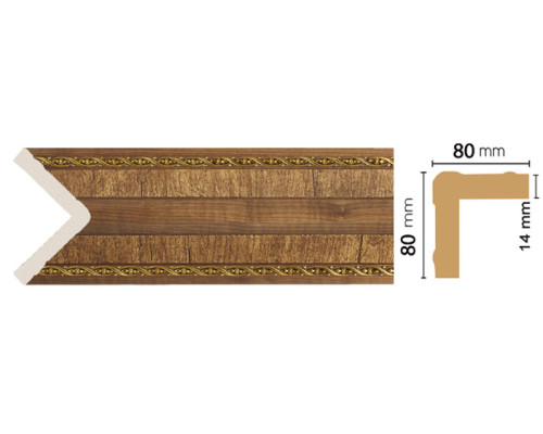 Угол декоративный DECOMASTER 140-3 80x80x2400 мм 140-3