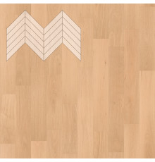 Паркет Елка Французская Lab Arte Chevron Дуб Рустик Шёлк лак 600/510х90х14/3/45°
