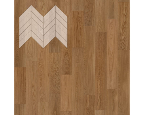 Паркет Елка Французская Lab Arte Chevron Дуб Натур Гридж лак 600/475х125х14/3/45°
