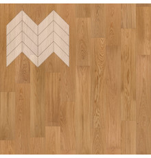 Паркет Елка Французская Lab Arte Chevron Дуб Селект Кольт лак 600/450х150х14/3/45°
