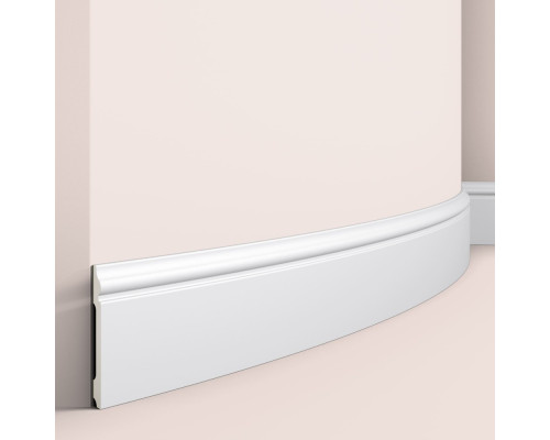 Плинтус полиуретановый под покраску гибкий NMC Wallstyl FL2 Flex 2000×120×15