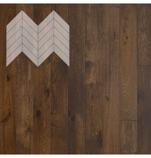 Паркет Елка Французская Lab Arte Chevron Дуб Рустик Коньяк лак 600/475х125х14/3/45°

