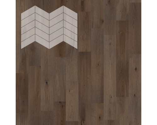 Паркет Елка Французская Lab Arte Chevron Дуб Натур Кайт лак 400/328х125х14/3/60°
