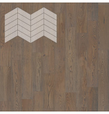 Паркет Елка Французская Lab Arte Chevron Дуб Рустик Грис лак 400/337х110х14/3/60°
