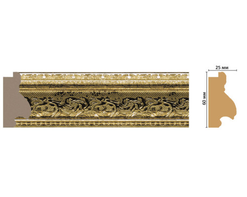 Багет из полистирола DECOMASTER FM10-1 60х25х2850 мм FM10-1