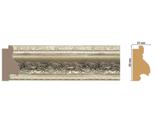 Багет из полистирола DECOMASTER FM10-2 60х25х2850 мм FM10-2