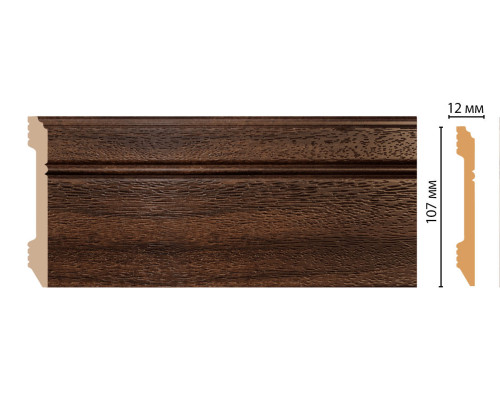 Плинтус напольный DECOMASTER D105-438 ДМ 107х12х2400 мм D105-438 ДМ