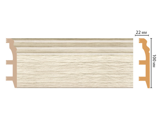Плинтус напольный DECOMASTER D232-1070 ДМ 100х22х2400 мм D232-1070 ДМ