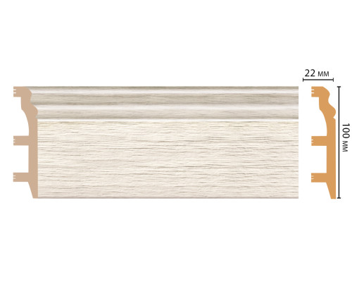 Плинтус напольный DECOMASTER D232-70 ДМ 100х22х2400 мм D232-70 ДМ