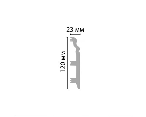 Плинтус напольный DECOMASTER D233 120 х 23 х 2400 мм D233-115 ДМ