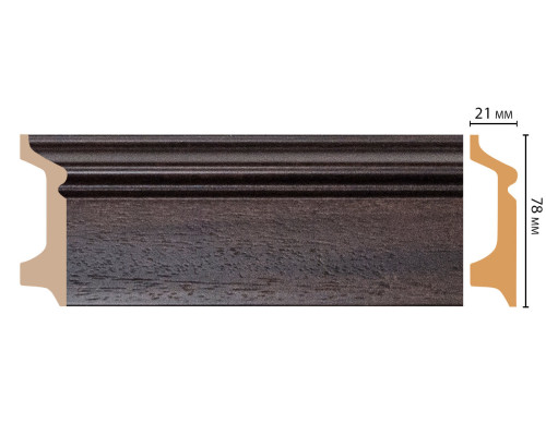 Плинтус напольный Decomaster D122-438 ДМ 78х21х2400 мм D122-438 ДМ